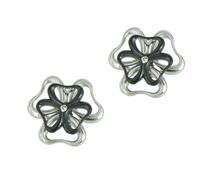 Skagen Women's Earrings Studs Silver Black JEB0019
