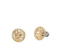 Skagen Women's Glitz Wave Gold-Tone Stainless Steel Stud Earrings, SKJ1761710