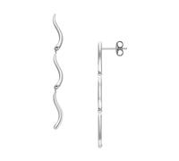 Skagen Women's Kariana Essential Waves Silver-Tone Stainless Steel Long Drop Earrings (Model: SKJ1792040)
