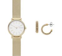 Skagen Women's Signatur Lille Gold-Tone Stainless Watch and Merete Earrings, Set