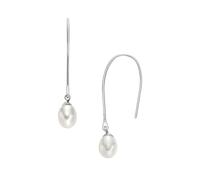 Skagen Agnethe Pearl Silver SKJ1834040 Women's Earrings Stainless Steel, Length: 36.6MM, Width: 12.7MM, Stainless Steel, No Gemstone