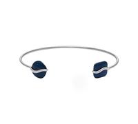 Skagen Women's Sofie Sea Glass Blue Organic-Shaped Cuff Bracelet, SKJ1811040