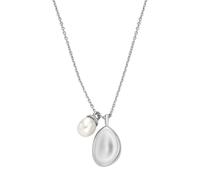 Skagen Women's Stainless Steel or Semi precious with lobster clasp closure Pearl Pendant necklace