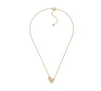 Skagen Jewellery Skagen Anja Hearts Gold Tone Necklace 1.5 x 1.4cm, 40.6cm + 5cm