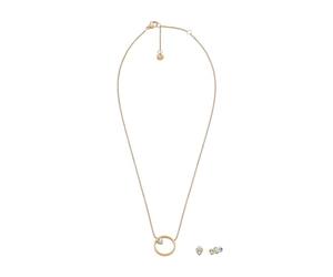 Skagen Women's Stainless Steel or Semi precious with lobster clasp closure Ring Pendant necklace