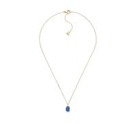 Skagen Women's Stainless Steel or Semi precious with lobster clasp closure Sea glass Pendant necklace, Blue and Gold tone