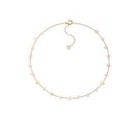 Skagen Women's Stainless Steel or Semi precious with lobster clasp necklace, Gold and pink