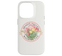 Skagit Valley WA Hello Spring Garden Vintage Tulip Flower Case for iPhone 14 Pro