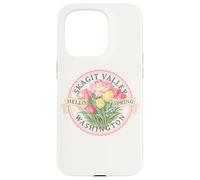 Skagit Valley WA Hello Spring Garden Vintage Tulip Flower Case for iPhone 15 Pro