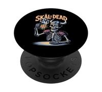 Skål to the Dead - Funny Viking Skeleton Beer PopSockets Adhesive PopGrip