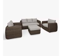 Skala Outdoor 3 Seater Sofa Set Dark Rattan