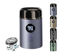 Skandara Shaver, Skandara Pro Mini Portable Electric Shaver for Men, 2025 Waterproof Beard Shaver, USB Rechargeable Foil Razor, with LED Display(Blue)