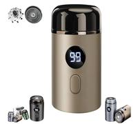 Skandara Shaver, USB Rechargeable Rainproof Electric Razor, Pocket Size Shaver, Suitable for in-Car and Travel, Rechargeable Waterproof Men's Electric Shaver (Champagne Gold)