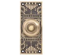 SKANDH Decorative Rectangular Brass Bell Push Button | Vintage Chime Push Button for Doorbell, Home, Office, and Commercial Use (Antique Brass)