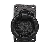 SKANDH Iron Black Powder Coated 5"x13 Inch Ring Door Knocker