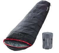 Skandika Alaska Large Sleeping Bag (Left Zip) - Black/Grey, 220x80cm