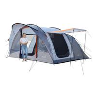 Skandika Egersund 5 Person Camping Tunnel Tent with 5000 mm water column, Sewn-In Groundsheet, Mosquito Mesh, 2 Canopies, Lantern Hook, Organiser