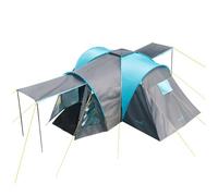 Skandika Hammerfest 4 Plus 4 man tent | 4 person tent with 2 rooms, waterproof, separate groundsheet, canopy, porch, stand up dome tent, 4 berth camping tent, extra large living area, 2 doors