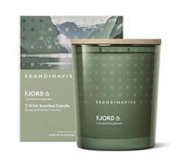Skandinavisk Fjord Scented Candle with 2 Wicks, Scent Notes: Apple and Pear Blossom, Orchard Fruits and Redcurrants. Vegan Formula, 350 g