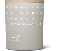 Skandinavisk RO 'Tranquility' Mini Scented Candle. Fragrance Notes: Cut Grass and Fallen Leaves, Cucumber and Wild Violets. 65 g.