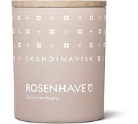 Skandinavisk ROSENHAVE 'Rose Garden' Scented Candle. Fragrance Notes: Alba Rose and Elderflower, Geranium and Blackcurrant Buds. 200 g.