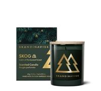 SKANDINAVISK Scented Candle, Skog (Forest), 65g, Gold Edition | Special edition design with our favourite Scandinavian winter scents. Swedish rapeseed wax. Up to 20 hours.