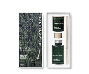 Skandinavisk Skog Gift Set of Scented Candle 65 g & Reed Diffuser 100 ml, Skog 'Forest', Scent Notes: Pine Needles and Fir Cones, Birch Sap and Lily of The Valley