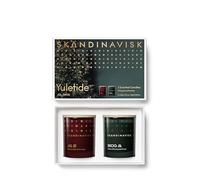 Skandinavisk Yuletide Gift Set of 2 Scented Candles, JUL ‘Christmas’ and Skog 'Forest', Vegan Formula, 2 x 65 g