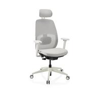 Skandis Pro | with headrest | Frame: White - Professional Office Chair Grey / White