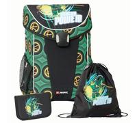 SKANDO BAGS Ninjago Easy Light School Bag Set - Child-friendly Design with Spacious Backpack, Compartment for Lunch Box and Reflective Elements, Lego Ninjago, Dragon Power, M, Rucksack