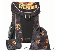 SKANDO BAGS Ninjago Easy Light School Bag Set - Child-friendly Design with Spacious Backpack, Compartment for Lunch Box and Reflective Elements, Lego Ninjago, Reach Beyond, M, Rucksack