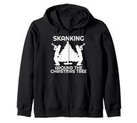 Skanking Around The Christmas Tree Festive Ska Zip Hoodie