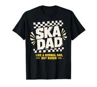 Skanking Father Ska Dad Checkerboard Value Graphic T-Shirt