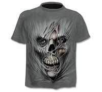 SKANNDOO 3D Digital Printing Trend t-Shirt Skull Cool Graphic Shirt Round Neck Short Sleeve Classic Fashion t-Shirt, White4, X-Large, White4, XL