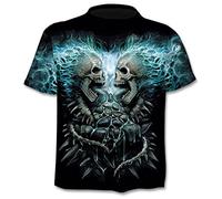 SKANNDOO Skull Cool t Shirt 3D Digitally Print a Fake Two-Piece tee That Looks Like a Two-Piece tee, White5, XL