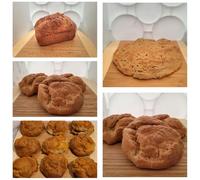 SKAPARI Keto Low Carb Bread Coconut&Almond Mix to make 1.5kg of bread.Choose on demand to make a variety of 4x1lb tin loaves or 14Buns or 8Balm Cakes or 4Pizza Bases. Only 0.1Net Carbs/slice