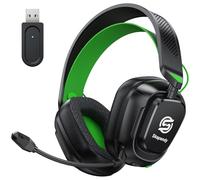 Skapendy 2.4GHz Wireless Gaming Headset for PS5, PS4, Switch, Mac, PC, Ultra-Low Latency, Stereo Sound Gaming Headphones with Noise-Canceling Mic, 50+ Hr Battery
