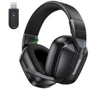 Skapendy VK80 2.4GHz Wireless Gaming Headset for PS5 Low Latency,50+Hr Battery Bluetooth Gaming Headphones,Stereo Sound Headset for Switch with Noise Canceling Mic,Matte,light black