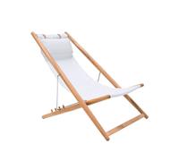 Skargaarden H55 lounge chair teak Agora Nautic white