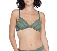 Skarlett Blue Women's Dare Unlined Underwire Demi Bra, Sheer, Everglade, 32C