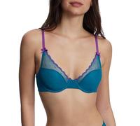 Skarlett Blue Women's Siren Lightly Lined Lace Underwire Plunge Bra, Celestial/Vivid Purple, 36D