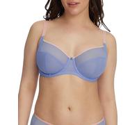 Skarlett Blue Women's Spellbound Full Coverage Underwire Bra, Sheer, Blue Nile/Lt Pink, 36DD