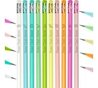 Skartam 10PCS Personalized Pencils Bulk Custom Pencils with Name Logo Text Customized Engraved #2 Triangular Pencil for Kids Student Names Back to School Teacher's Day EMix