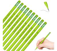 Skartam 10PCS Personalized Pencils Bulk Custom Pencils with Name Logo Text Customized Engraved #2 Triangular Pencil for Kids Student Names Back to School Teacher's Day EGreen