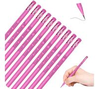 Skartam 10PCS Personalized Pencils Bulk Custom Pencils with Name Logo Text Customized Engraved #2 Triangular Pencil for Kids Student Names Back to School Teacher's Day ERose