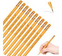 Skartam 10PCS Personalized Pencils Bulk Custom Pencils with Name Logo Text Customized Engraved #2 Triangular Pencil for Kids Student Names Back to School Teacher's Day EOrange