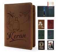 Skartam Custom Passport Holder for Women Men Personalized Leather Travel Wallet Holders with Initials Name Photo Waterproof Travel Wallet Passport Cover Card Cash Book Case s1
