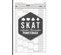 Skat - einfaches Bierrunden Punktebuch (Hardcover): Für 3-4 Spieler · Ideal für die nächste Bierrunde · Schlicht und einfach