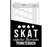 Skat - einfaches Bierrunden Punktebuch (Hardcover): Für 3-4 Spieler · Ideal für die nächste Bierrunde · Schlicht und einfach