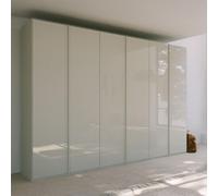 Skat Meridian Wardrobe - 301cm - 6 Door - Silk Grey & Silk Grey Glass